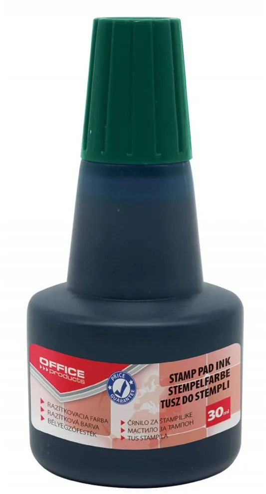 Tus pentru stampila automata/de cauciuc fara ulei Office Products. 30 ml, verde