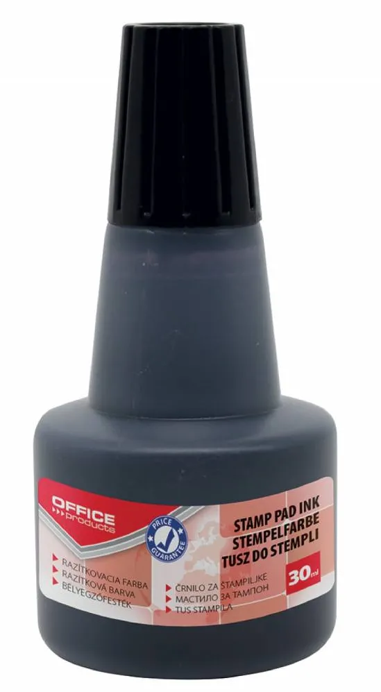 Tus pentru stampila automata/de cauciuc fara ulei Office Products. 30 ml, negru