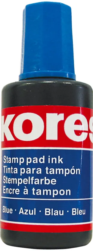 Tus pentru stampila automata/de cauciuc fara ulei Kores. 27 ml, albastru