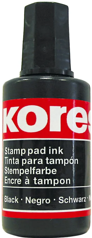 Tus pentru stampila automata/de cauciuc fara ulei Kores. 27 ml, negru