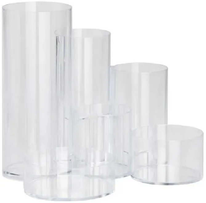 Suport instrumente de scris Maul, 6 compartimente, transparent