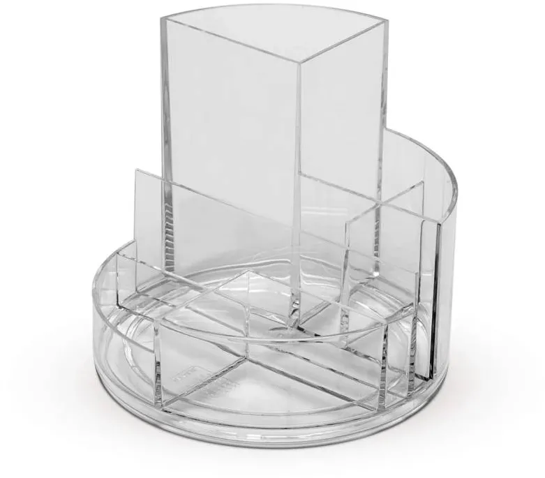 Suport pentru accesorii birou Maul, 6 compartimente, plastic, transparent