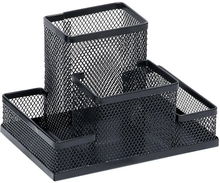 Suport accesorii de birou mesh, negru