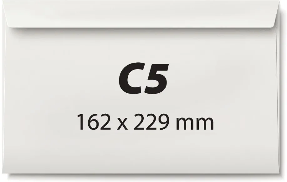 Plic C5, 162 x 229 mm, alb, banda silicon, 80 g/mp, 25 bucati/set