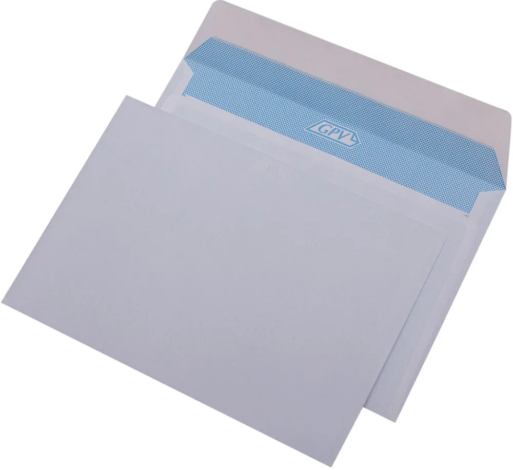 Plic C6, 114 x 162 mm, alb, banda silicon, 80 g/mp, 25 bucati/set