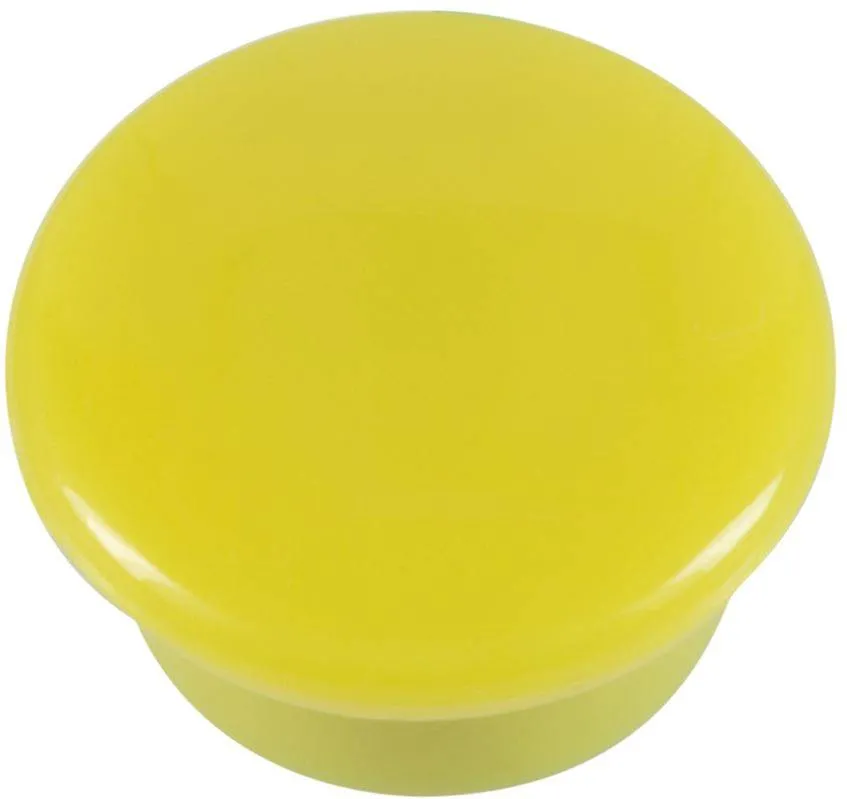 Set 10 magneti Westcott, d15 mm, galben, sustin 3/4 coli, 80g