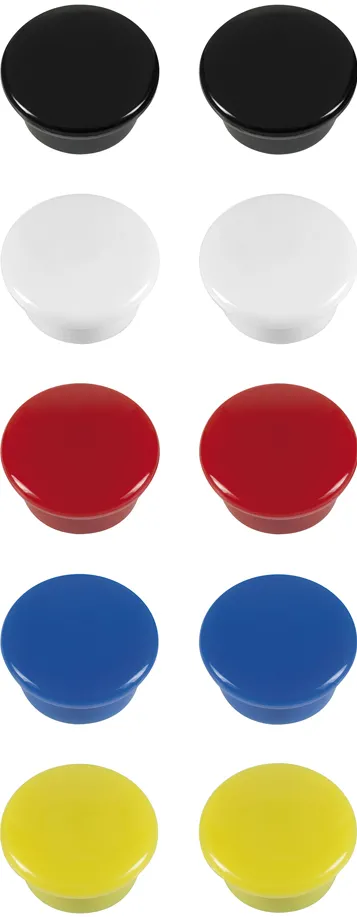 Set 10 magneti Westcott, d15 mm, diverse culori, sustin 3/4 coli, 80g