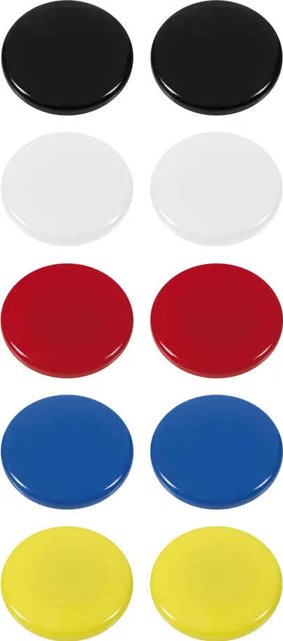 Set 10 magneti Westcott, d30 mm, diverse culori, sustin 4/6 coli, 80g