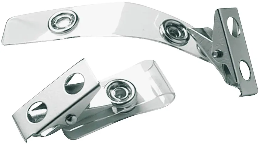 Clips metalic pentru ecuson, 25 bucati/cutie