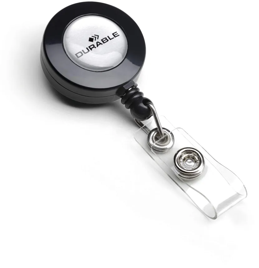 Snur retractabil pentru ecuson Durable, 10 bucati/cutie