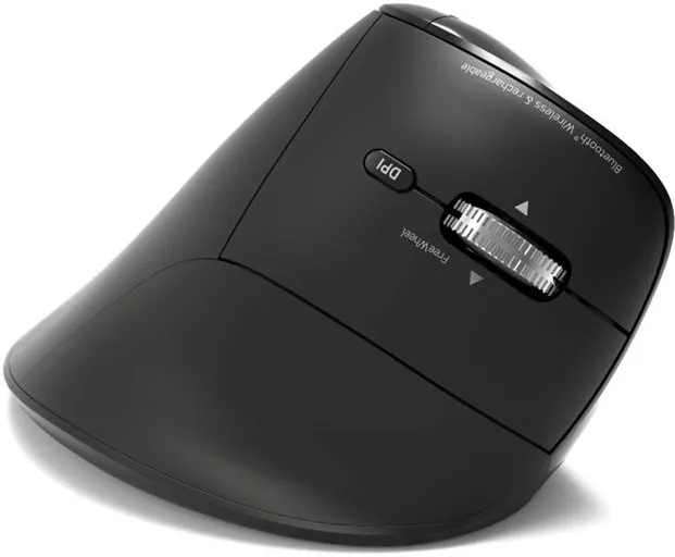 PORT CONNECT Mouse Ergonomic Rechargeable BT + RF 2,4 GHz - Ergo Auditor