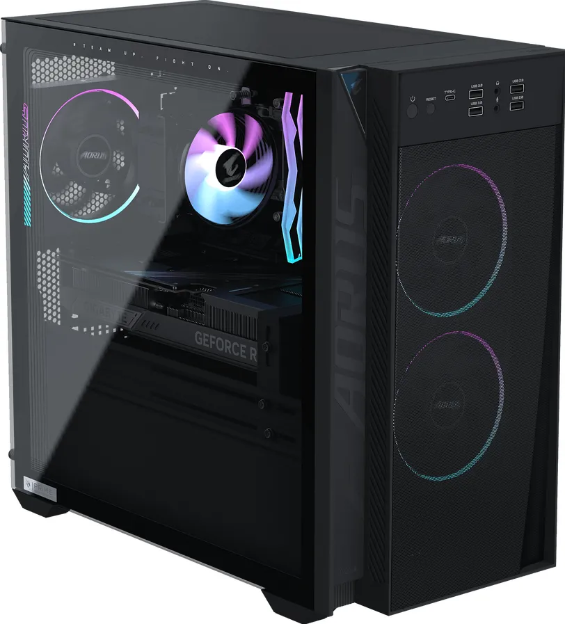 AORUS PRIME 3 AP351, AMD Ryzen 7 9700X, 16GB DDR5, SSD 1TB, GeForce RTX 5070 12GB, Windows 11 Home, Negru, ARGB