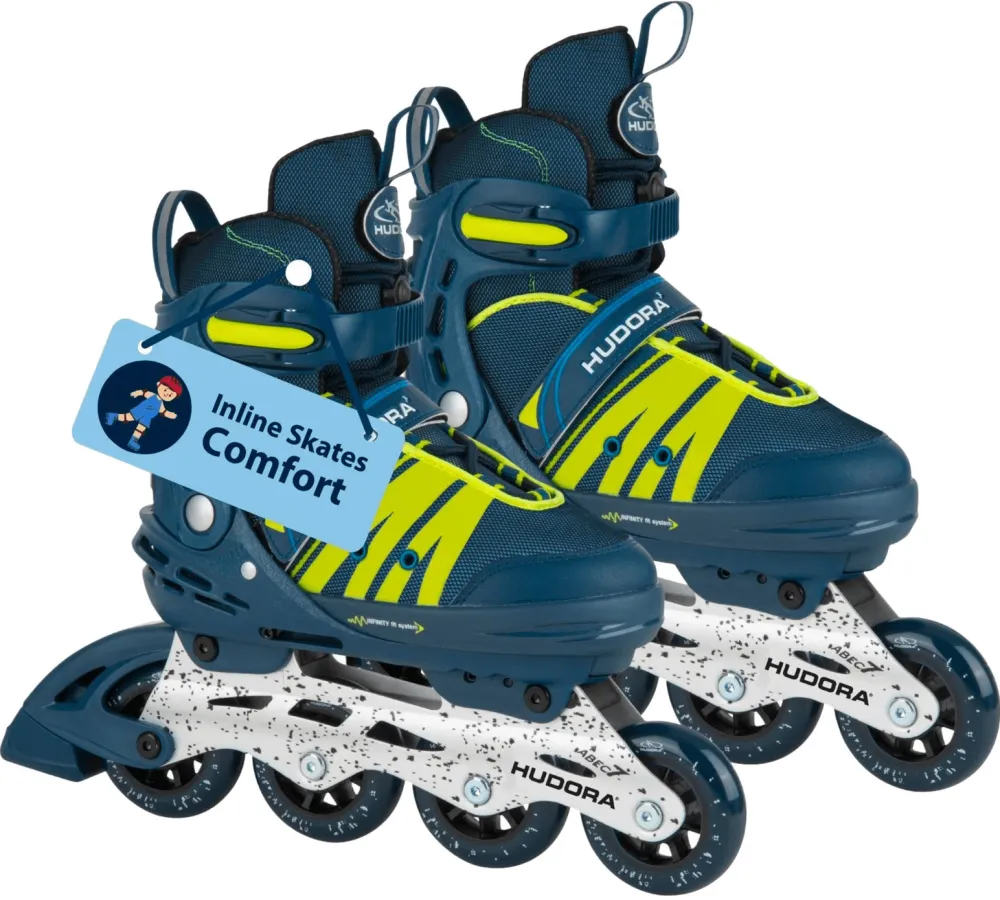 Hudora Inline Skates Comfort Size 29-34 (blue/yellow)