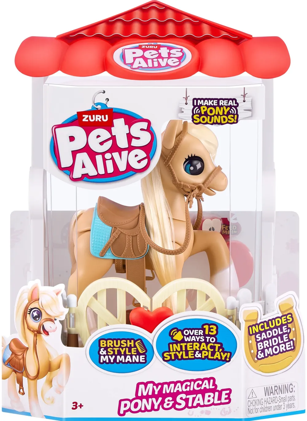 ZURU Pets Alive - My Magical Pony with Stable, Toy Figure