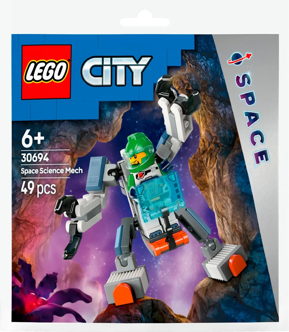 Set constructie LEGO City 30694 robot mech explorator spatial, 49 piese