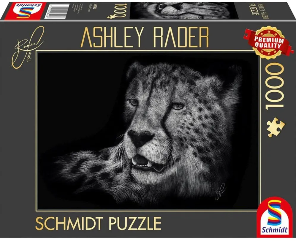 Schmidt Spiele Ashley Rader: Speed - Cheetah, In the Sign of Grace, Puzzle (1000 pieces)