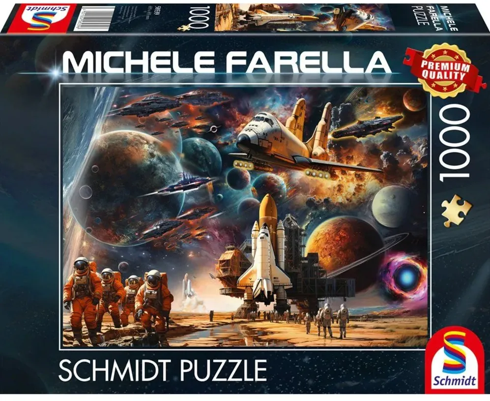 Schmidt Spiele Michele Farella: Fascination of Space Travel - Journey into Distant Galaxies, Puzzle (1000 pieces)