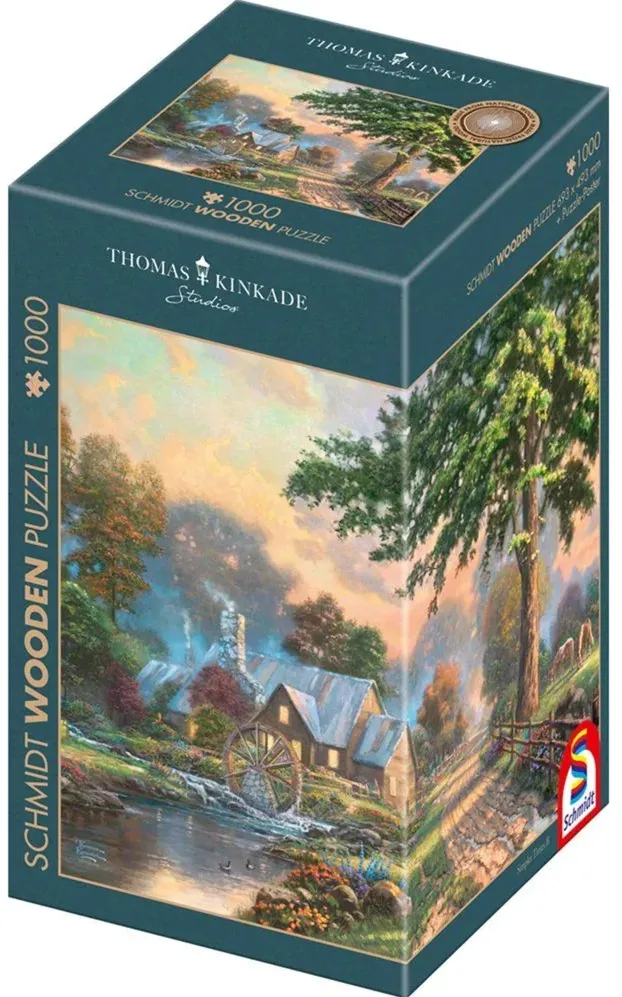 Schmidt Spiele wooden puzzle Thomas Kinkade Studios: At the old mill stream (1000 pieces)