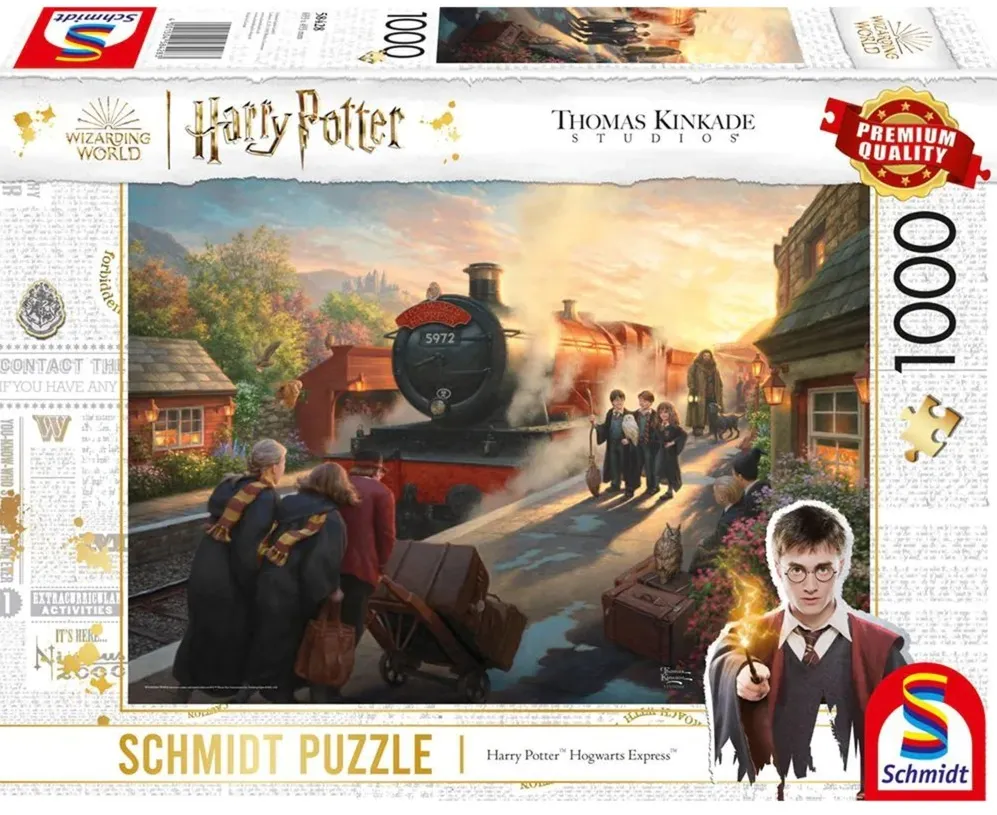 Schmidt Spiele Thomas Kinkade Studios: Wizarding World Harry Potter - Hogwarts Express, Puzzle 1000 pieces