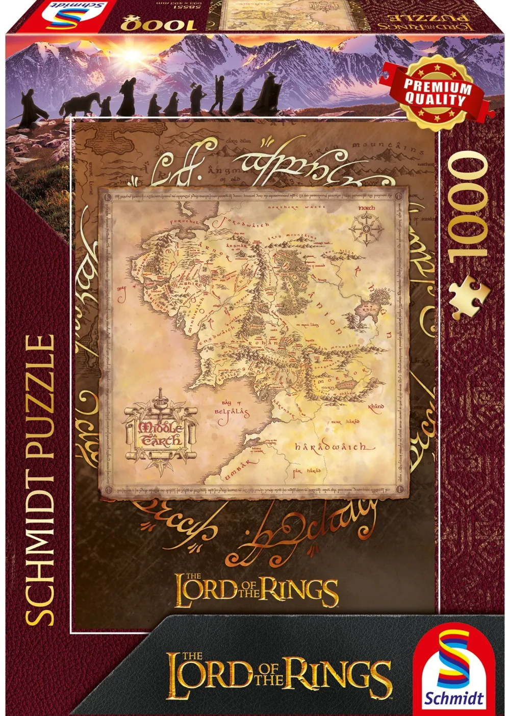 Schmidt Spiele Lord of the Rings - Middle Earth, Puzzle 1000 pieces