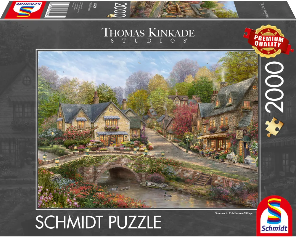Schmidt Spiele Thomas Kinkade Studios: Summer in Cobblestone Village, Puzzle 2000 pieces
