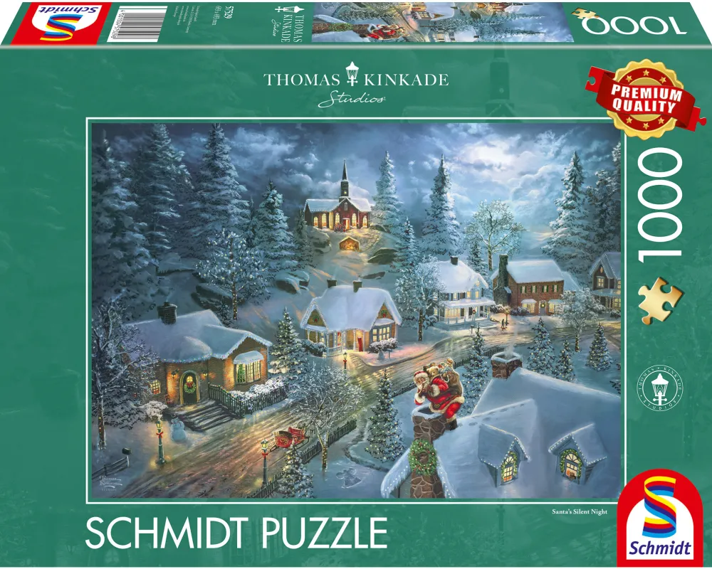 Schmidt Spiele Thomas Kinkade Studios: Santa's Silent Night, Puzzle 1000 pieces