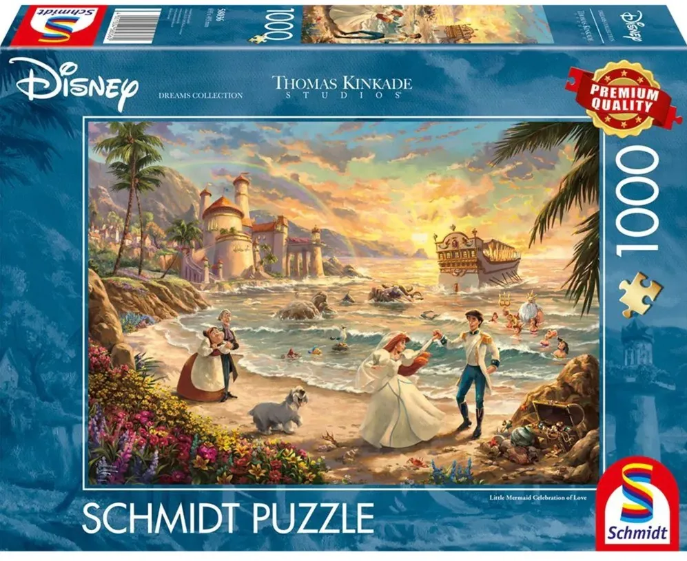Schmidt Spiele Thomas Kinkade Studios: Disney Dreams Collection - The Little Mermaid Celebration of Love, Puzzle (1000 pieces)
