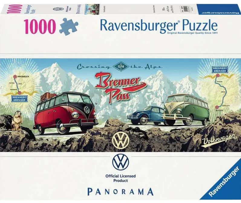 Ravensburger Puzzle Panorama - With the Bulli over the Brenner (1000 pieces)