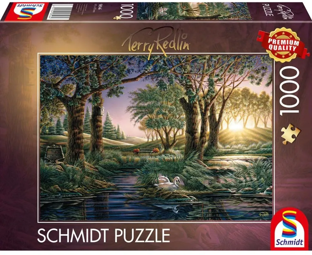 Schmidt Spiele Terry Redlin: Morning Magic at the Pond, Puzzle (1000 pieces)