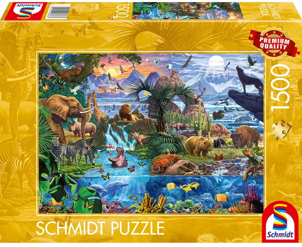 Schmidt Spiele Panorama of the Animal World, Puzzle 1000 pieces