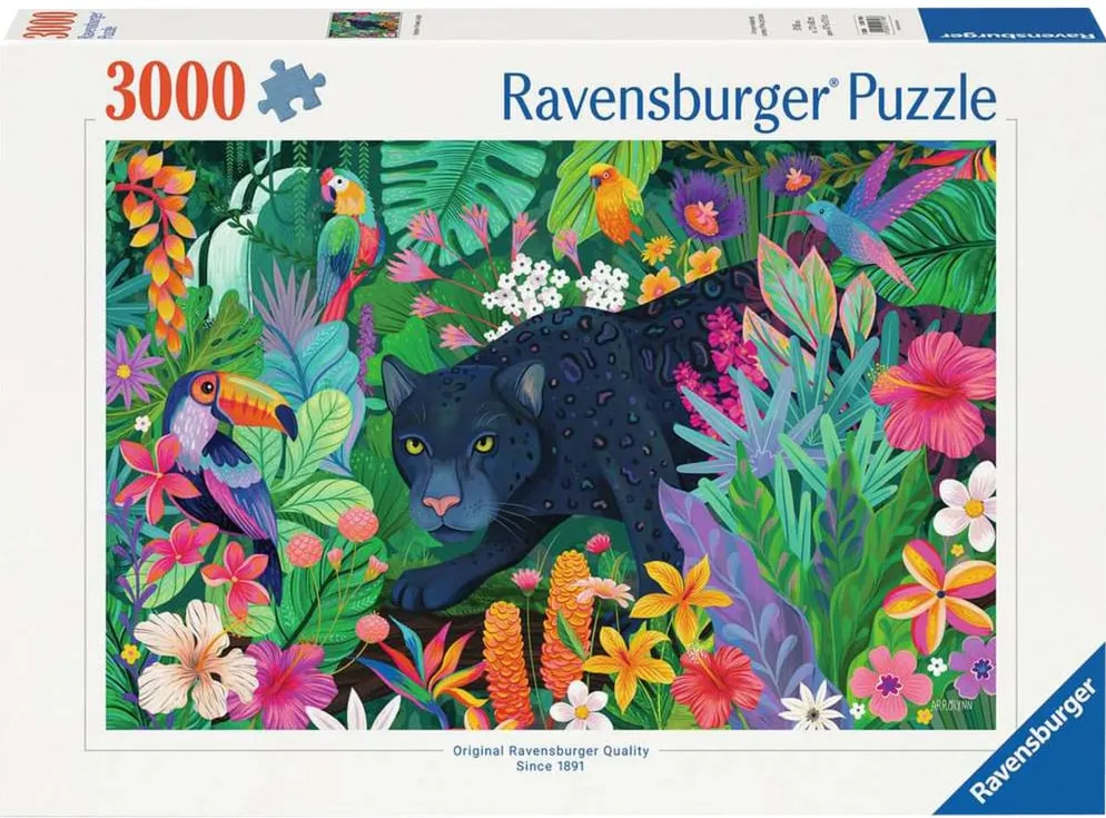 Ravensburger Puzzle Panther in the Blooming Jungle (3000 pieces)