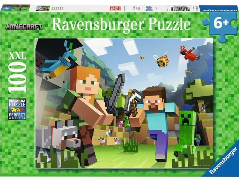 Ravensburger children's puzzle Minecraft - Steve and Alex (100 pieces)