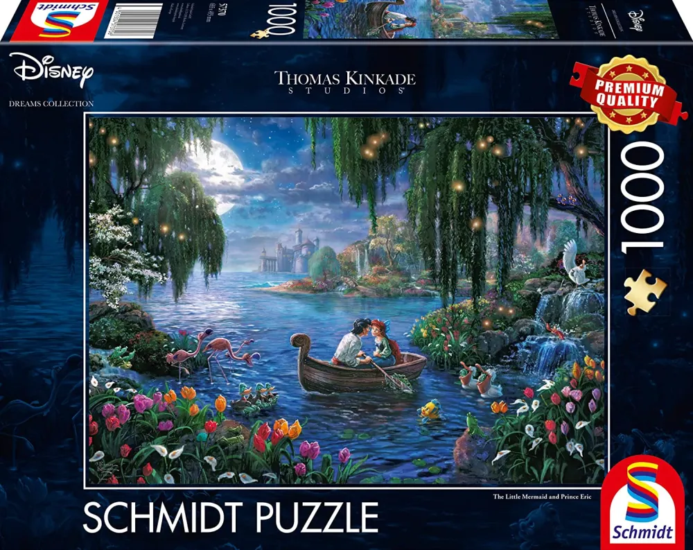 Schmidt Spiele Thomas Kinkade Studios: The Little Mermaid and Prince Eric, Puzzle (Disney Dreams Collections)
