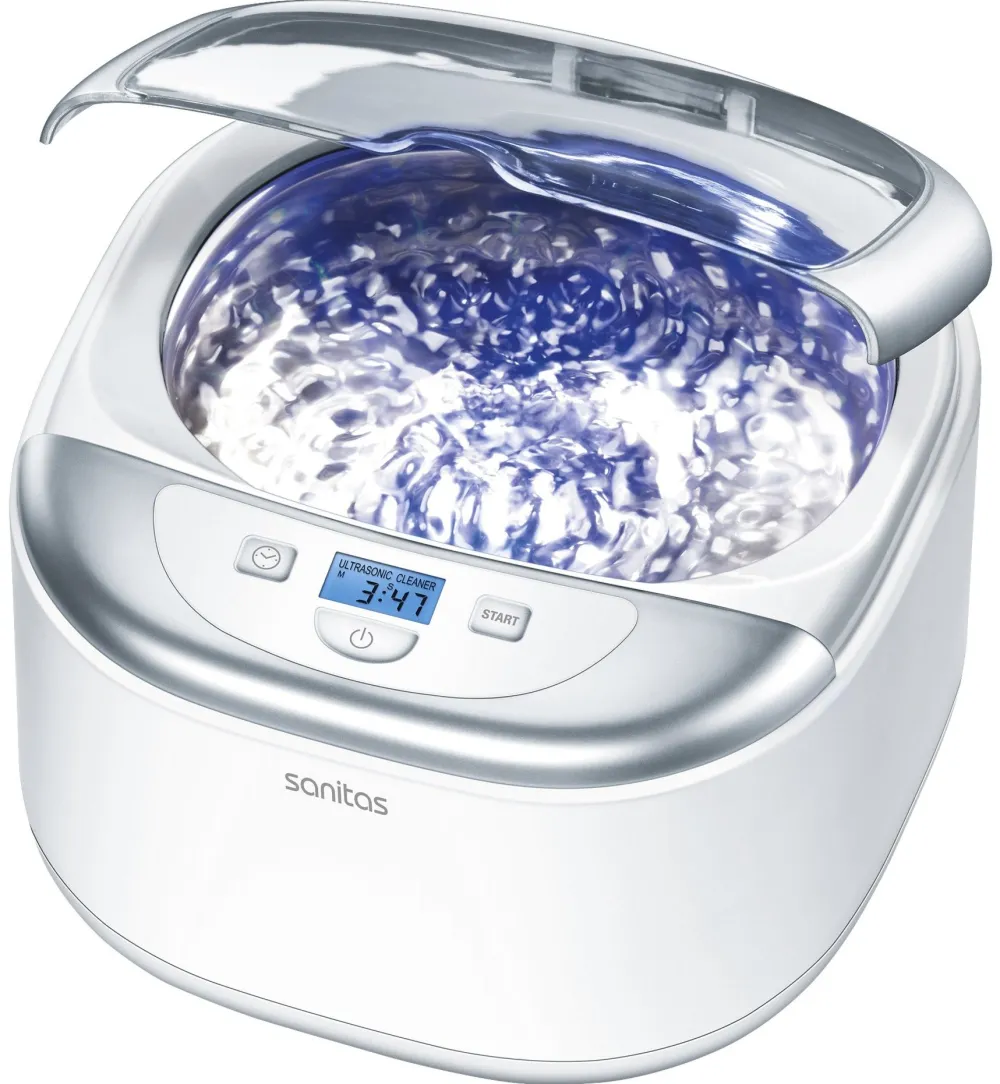 Sanitas SUR 42 ultrasonic cleaner (white/silver, 50 watts)