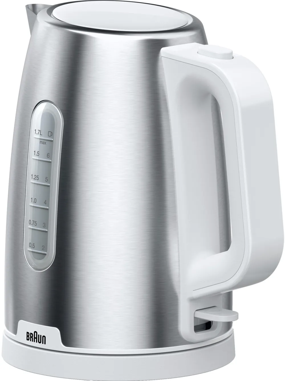 Braun Kettle PurShine WK 1500 WH (stainless steel/white, 1.7 liters, 2,200 watts)