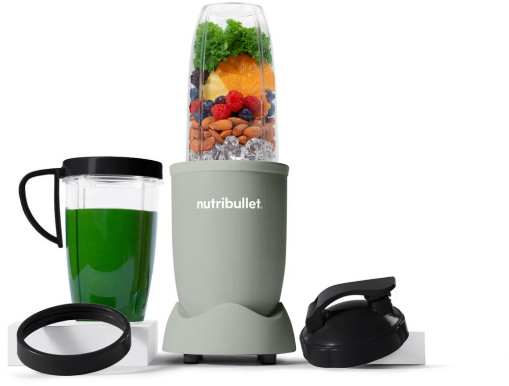 Blender portabil NUTRIBULLET NBP003LG 475 ml, cu acumulator si incarcare USB-C, verde deschis