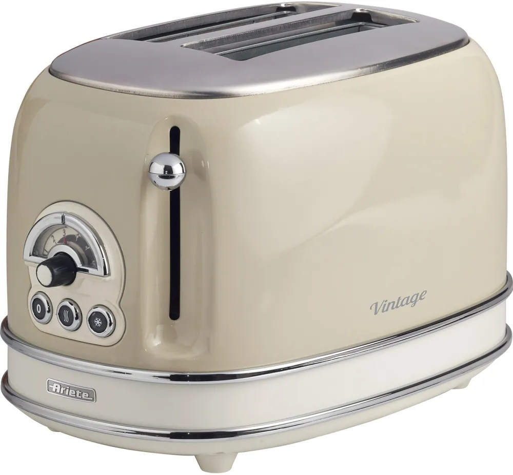 Ariete Vintage Toaster 155 (beige, 810 watts, for 2 slices of toast)