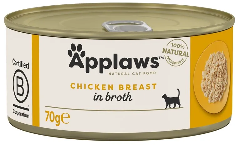 APPLAWS Chicken breast in broth - wet cat food - 70g