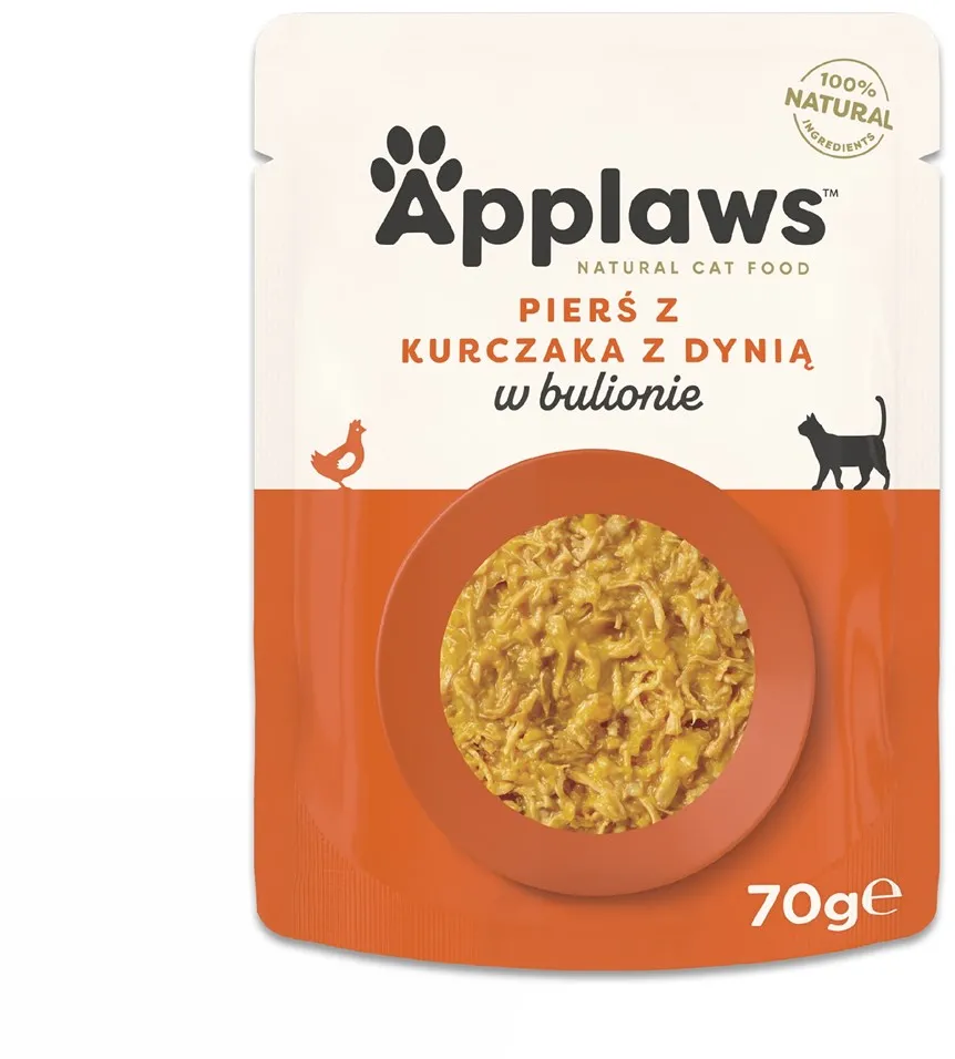 APPLAWS Chicken breast with pumpkin in broth - wet cat food - 70g