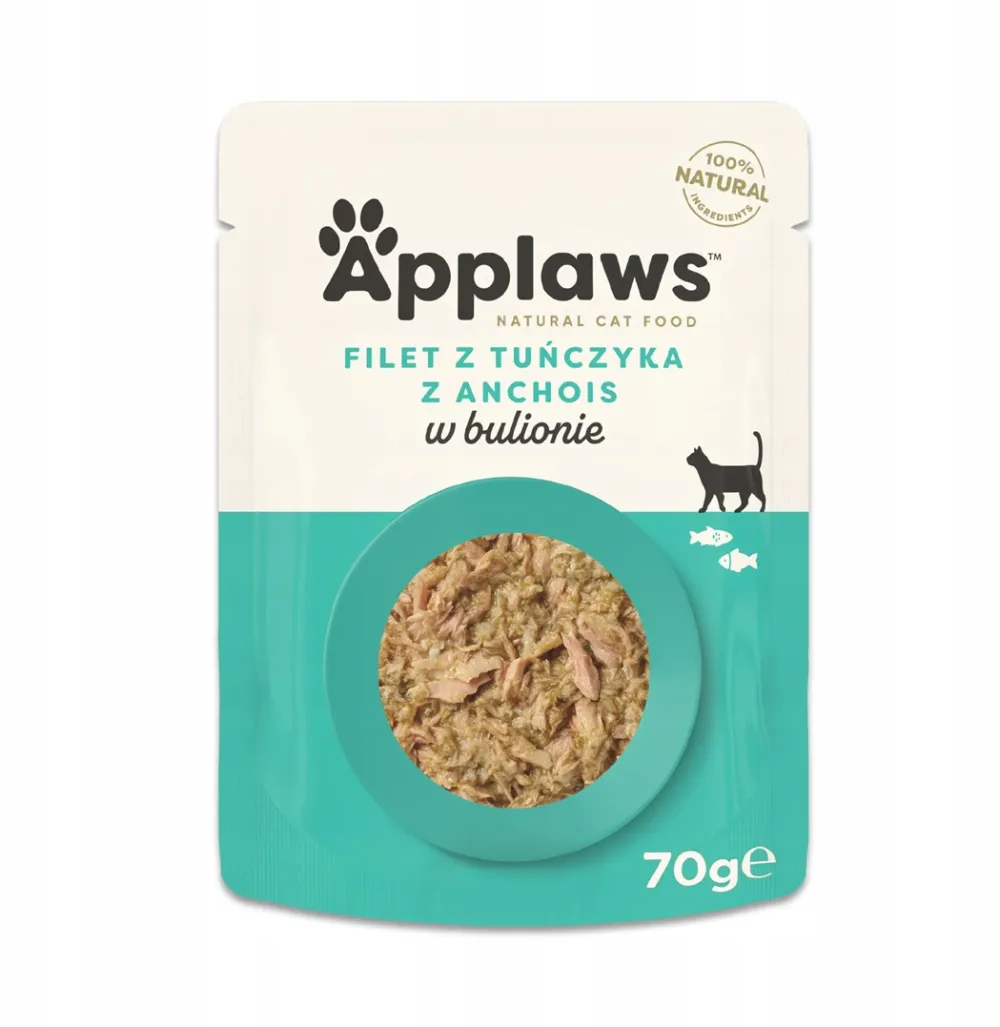 APPLAWS Tuna fillet with anchovy & seaweed in broth - wet cat food - 70g