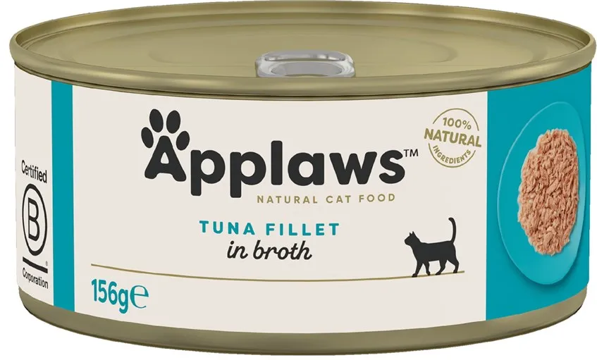 APPLAWS Tuna fillet in broth - wet cat food - 156g