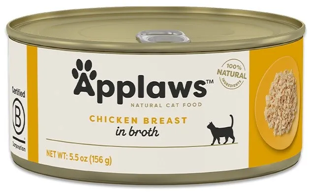 APPLAWS Chicken breast in broth - wet cat food - 156g