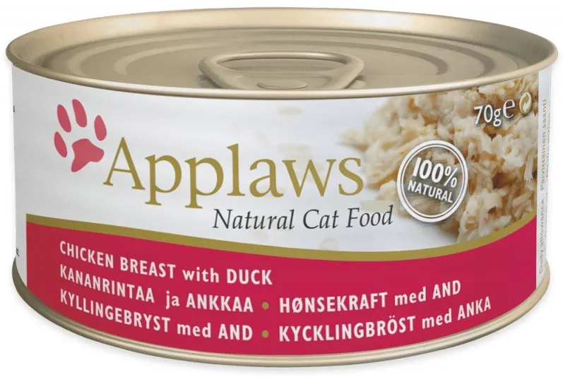 APPLAWS Natural Cat Food Chicken breast with duck - wet cat food - 70g