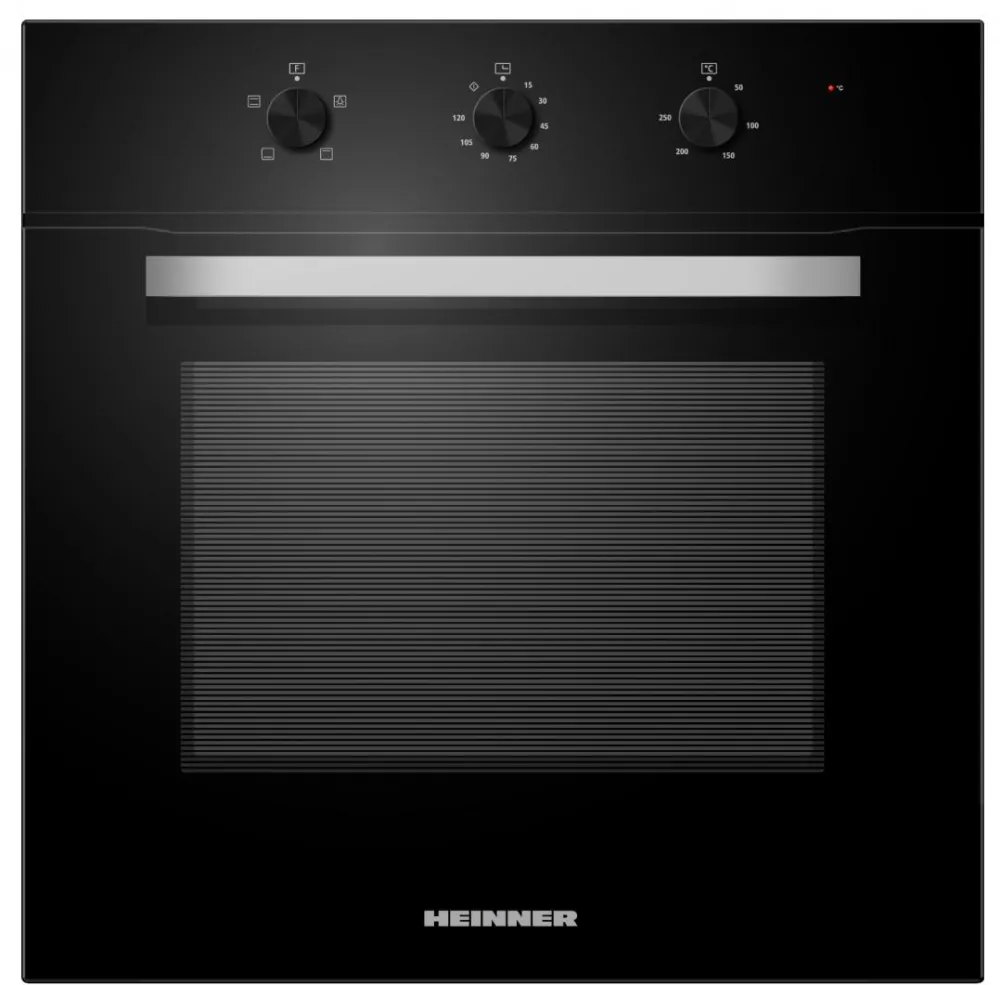 Cuptor incorporabil Heinner HBO-M654G-GBK, Electric, 70 l, 4 functii, Clasa A, Timer mecanic, Iluminare, Sticla neagra