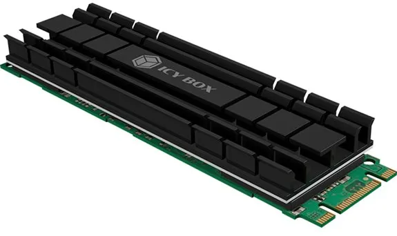 Icy Box IB-M2HS-701 Heat Sink Set for M.2 2280 SSD, For PC/PS5, Aluminium, 5 mm Thick