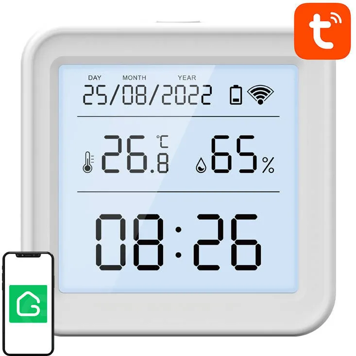 Senzor inteligent de temperatură și umiditate Wi-Fi Gosund S6 (ecran LCD, iluminare din spate)