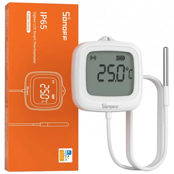Senzor de temperatură ZigBee LCD Sonoff SNZB-02LD (cu sondă)