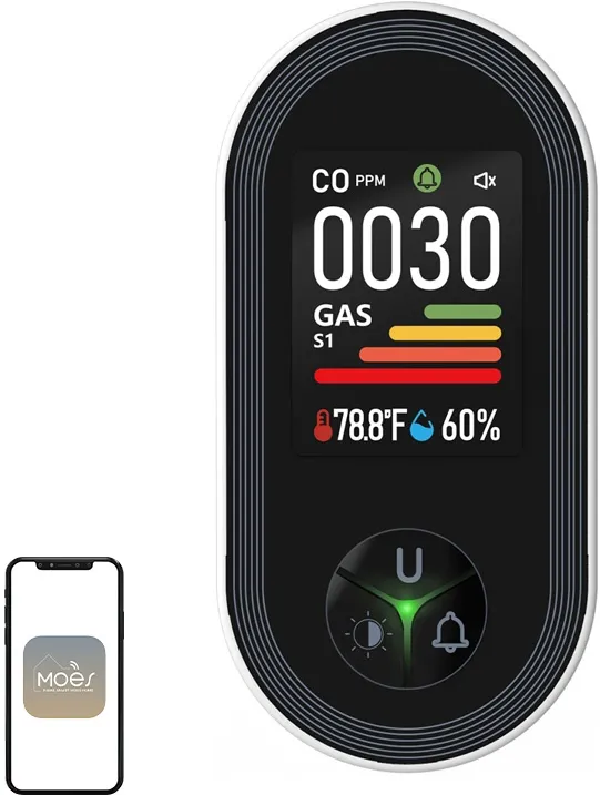 MOES S02-CG Detector de monoxid de carbon și gaze