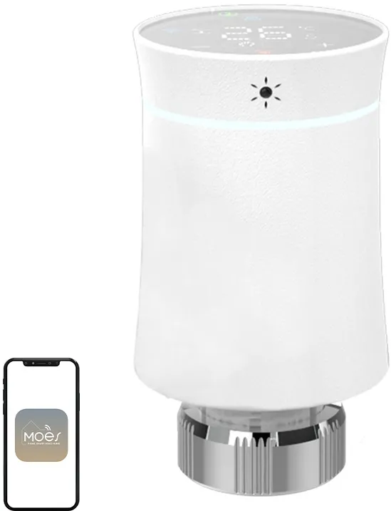 Cap termostatic tactil MOES TRV BY100 ZigBee