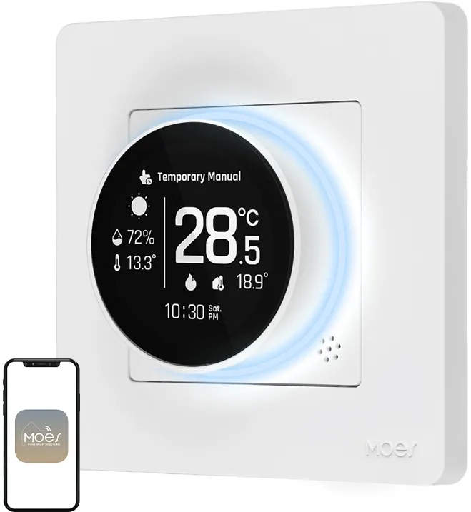 Termostat ZigBee MOES ZHT-SR-GB pentru încălzire electrică